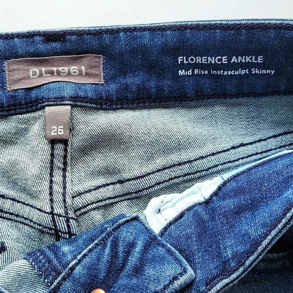 DL1961 Florence Ankle Mid Rise Instasculpt Skinny Jeans Size 26 - Picture 13 of 15